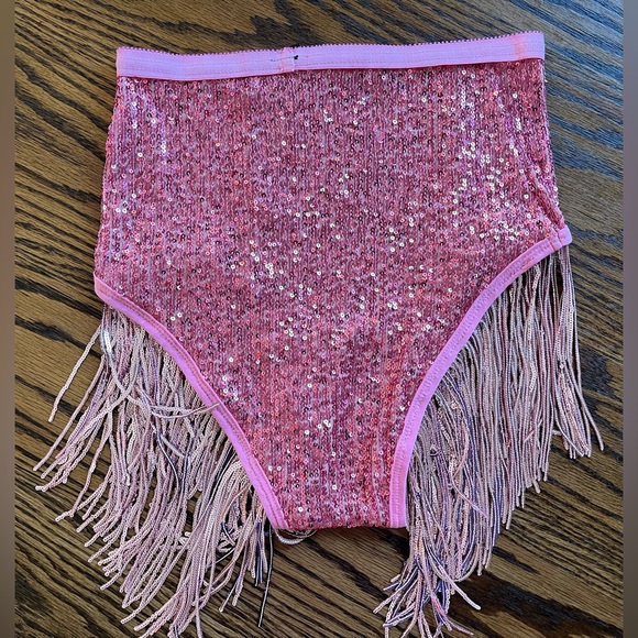 NWT East N West Label sequin Verona bra + Vienna bottoms festival outfit - pink - Picture 6 of 12